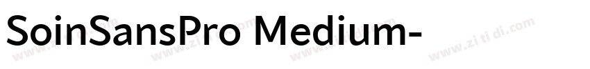 SoinSansPro Medium字体转换